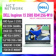 Dell Inspiron 15 3505 R3412SG-W10 DELL Laptop Silver  (Ryzen 3 3250U, 8GB RAM, 256GB SSD+ 1TB HDD, A