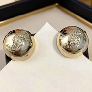With Diamond Hemisphere Earrings Round Earrings Mirror Design Exquisite Room Hot-selling B26c