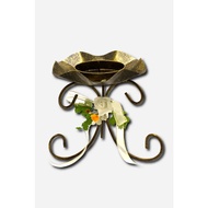 Candle Holder - LWH - 7 x 7 x 6 inches , Diameter 3 inches (Steel)