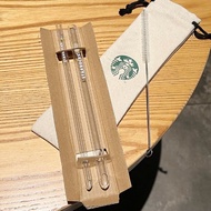 Starbucks หลอดดูดเม่น รีไซเคิลได้ พร้อมกระเป๋าแปรงฟาง