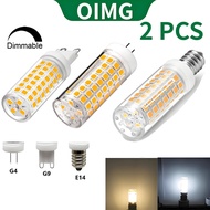 OIMG 2Pcs Dimmable Ceramic LED Light Bulb G9 E14 G4 9W 220V 2835 High Quality Light Bulb Replace Hal