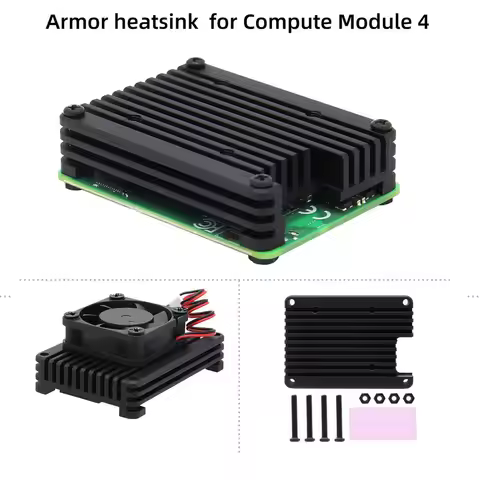 Geekbord C235 Raspberry Pi CM4 Heatsink/ Passive Cooler/ Radiator Support 30mm Fan
