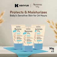 [Bundle of 3] Aveeno Baby Daily Moisture Lotion For Normal To Dry Skin 30g (Travel Size) Baby Lotion