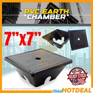 7" x 7 " PVC Earth Chamber With Cover PVC Link PVC Earth Chamber Plastic Grounding Box Electrical Gr