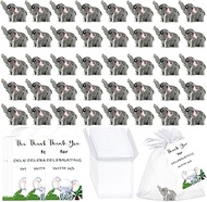 KQDFRSWEW 40 Sets Small Resin Elephant Figurines Baby Shower Guest Gift Ideas for Girls Miniature wi