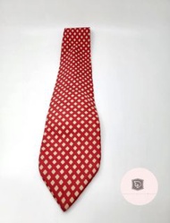 [現貨 In stock] Dior Berry Red Checkered 100%Silk Tie 領呔領帶