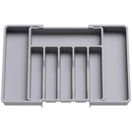 Expandable Utensils Tray Kitchen Cutlery Storage Box Knife Holder Plastic Tray Fork Spoon Divider Dr