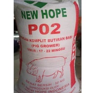 Pakan Ayam New Hope PO2 Pur Unggas Ayam Babi Pelet Repack 2kg