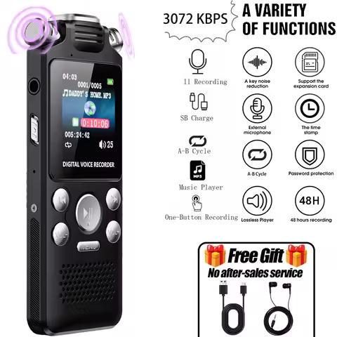 Recording Audio Recorder Upgrade 2026 Professional DAC Noise Cancelling Voice Activated Digital PCM 
