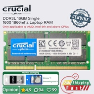 CRUCIAL 16gb ddr3l 1600 1866 Single laptop memory sodimm ram pc3l