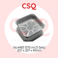 CSQ MyChef 5biji 4438-P Food Grade Aluminium Foil Tray / Dulang Aluminium Kek Petak 8 inch Pakai Bua