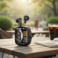 HTC NE72 AI Translator Earbuds, Bluetooth 6.0 Touch Screen Headset, Dual-Touch, TikTok Control, 40H 