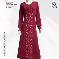 JUBAH MUSLIMAH - Bersulam, 9 warna | BAILEY #12315