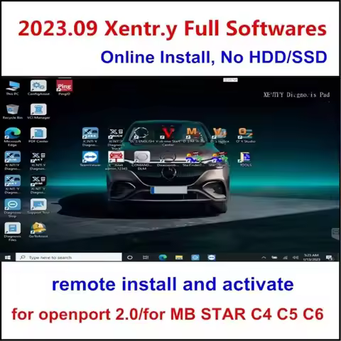 NEW DAS Xentry 2023.09 Full Softwares DT.S,WIS, EPC,VE-DIAMO Online Install and Activate for MB STAR