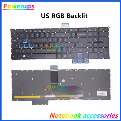 New Original Laptop/Notebook US RGB Backlight Keyboard For Acer Predator Helios 500 PT517 PH517-51