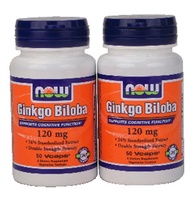 Now Foods Ginkgo Biloba 120mg, Veg-capsules, 100-count (Pack of 6)