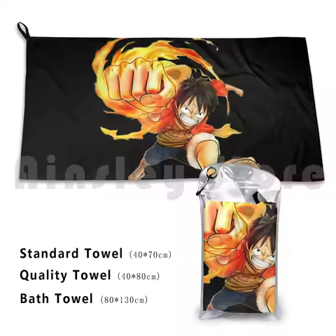 Angry Luffy Shirt Bath Towel Beach Cushion Luffy Anime Zoro Manga Nami Usopp Chopper Pirates