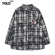 YOLO เสื้อคอปกแฟชั่น OVERSIZE เสื้อคอปกเวอร์ไซส์ แนวสตรีท 24004