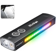 Wurkkos HD01 Flat EDC Flashlight with RGB Light and Green Light, 1200 Lumens Rechargeable EDC Flashl