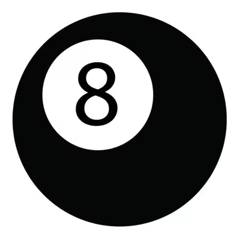 8 Ball One Color Decal Vinyl Decal Sticker Pool Window Bumper Sticker Car Laptop Decor Choose Size C
