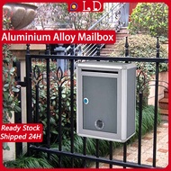 ✨Lowest Price✨ Aluminium Alloy Mailbox Wall Mounted Outdoor Letter Post Mail Box Metal Letter Box wi
