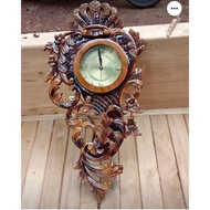 Teak Wall Clocks - Teak Decorative Clocks - Wall Clocks - Carved Teak Decorative Clocks