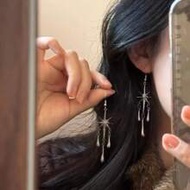 New Vintage Gun Black Long Tassel Drop Earrings For Women Ethnic Jewelry Handmade Teardrop Pendant D