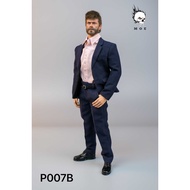 [Boutique] Ready Stock MOETOYS P007AB 1/6 Men's Narrow Shoulder Suit Suit with Hair Planting Head Sc