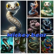 Cartoon Snake Diamond Painting Reptiles Cobra Picture Diy Diamond Embroidery Cross Stitch Interestin