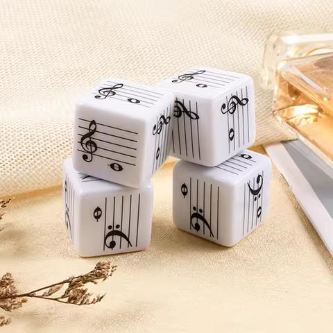 4Pcs Music Staff Dice Twelve-Tone Scale Music Interval Theory Learning for Composition Improvisation
