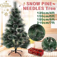 4FT/5FT/6FT/7FT Christmas Tree Metal Stand Pine Needle Tree Snow Mini Christmas tree Big tree