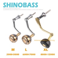 SHINOBASS Replacment Fishing Reel Handle All Metal Aluminum DIY Spinning Reel Replace Handle Hexagon