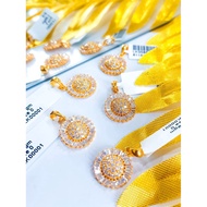 LOKET MATAHARI EMAS TULEN 916 LOKET BUNGA EMAS 916 SUNFLOWER GOLD PENDANT 916 WITH DIAMOND