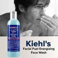 Kiehl's Facial Fuel Energizing Face Wash Gel Cleanser For Men 250ml ทำให้ผิวนุ่มขึ้น ให้ความยืดหยุ่นแก่ผิว ซ่อมแซมผิวที่ถูกทำลายจากการโกนหนวด 250มล
