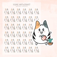 YUME Cute Functional Kiss Cut Bullet Journal Planner Sticker House Chores Series Gardening Plant Lov