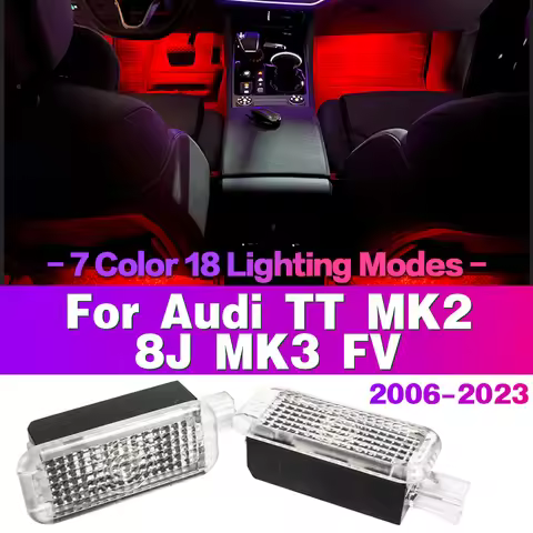 LED Car Footwell Light Bulb Interior Atmosphere Lamp Decorative Accessories For Audi TT MK2 8J MK3 F