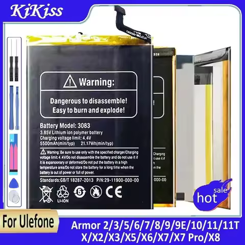 Mobile Phone Battery For Ulefone Armor 2 3 5 6 7 8 9 9E 10 11 11T X X8 X6 X2 X3 X5 X7 X7 Pro X7Pro A