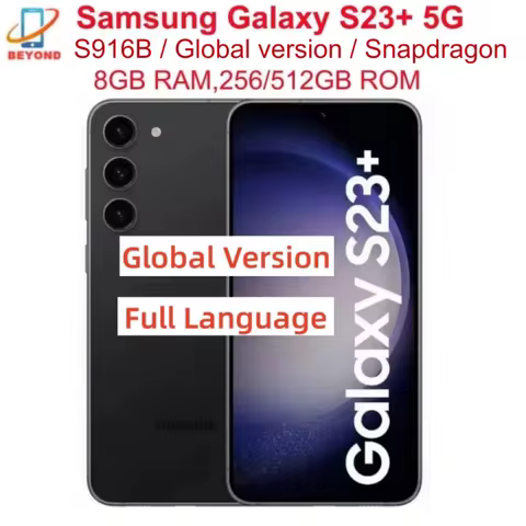 Samsung Galaxy S23 Plus S23+ 5G S916B Global Version 6.6" ROM 256/512GB RAM 8GB Snapdragon NFC Origi