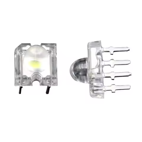 100pcs Pink Red CW WW Blue Green Amber Round F3 F5 20mA Clear Light-Emitting-Diodes 4Pin High Bright