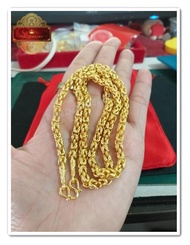 สร้อยคอชุบทองแท้ 24 K ลายมีนา น้ำหนัก 3 บาท ยาว 24 นิ้ว 26 นิ้ว