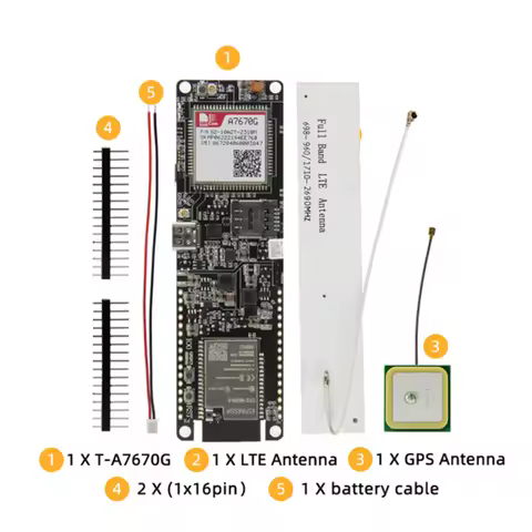 T-A7670G R2 4G Development Board LTE CAT1 SIM Module ESP32 Support GSM/GPRS/EDGE TF Card A7670G for 