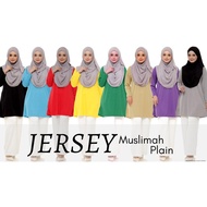 Jersey Muslimah Microfiber Eyelet Plain Jersey Sukan Musimah Plus Size Jersey Perempuan Dewasa Baju 