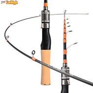 [twiligh]Portable Telescopic Fishing Rod 8.6mm Butt Diameter 4-10lb Line Weight 6 Guides