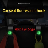 4 PCS Car seat fluorescent hook With Car Logo For Honda Toyota Audi Bmw Benz Multi-Function Hidden H