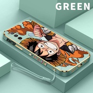 Casing HP untuk OPPO A53 A53s Case Softcase Kesing Ponsel Cesing Soft Cassing Anime Laughing Luffy C