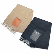 Loewe 品牌logo拉鍊皮標羊毛流蘇圍巾(多色)