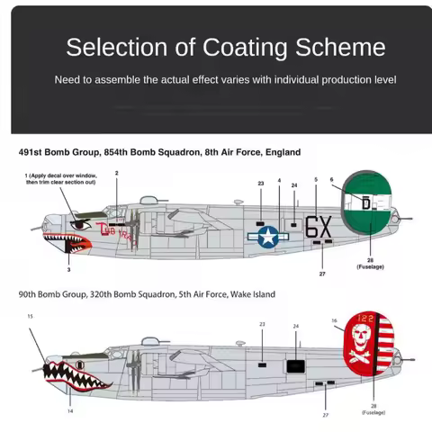 ACADEMY AC12666 1/144 B-24J Liberator U.S. Four-Engine Heavy Bomber Model Kit