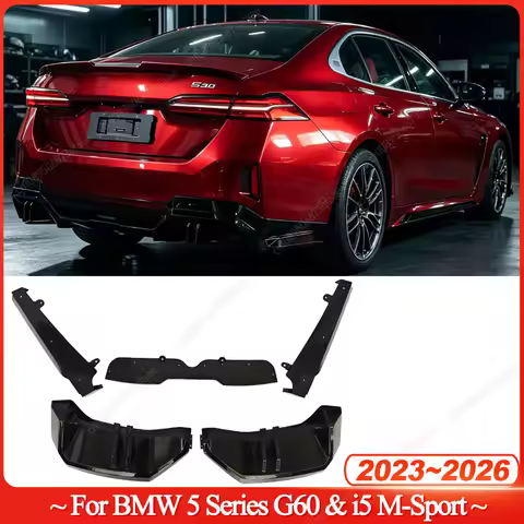 Rear Bumper Diffuser Lip Spoiler Splitter For BMW 5 Series G60 520d 520i 530e 550e I5 M60 M-Sport 20