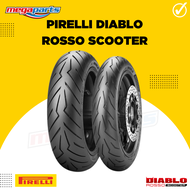 ยางนอกรถมอเตอร์ไซค์ PIRELLI DIABLO ROSSO SCOOTER พิเรลลี่ เดียโบล รอสโซ่ สกู๊ตเตอร์ (Megaparts Store