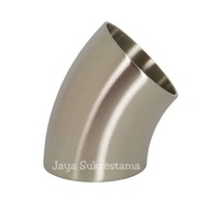 Elbow Sanitary 45 degrees 1/2" inch Ss316L Foodgrade Stainless 316L